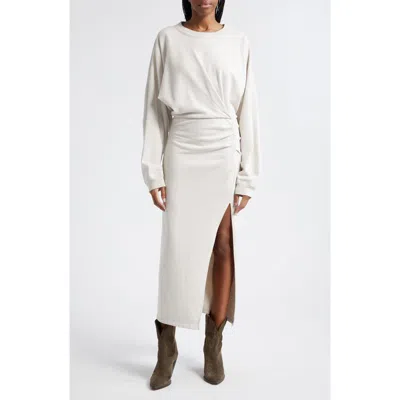 knee length dresses for ladies Sol Angeles - Stripe Fleece Midi Dress