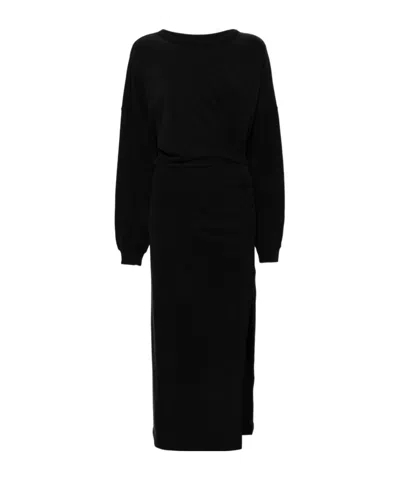 ISABEL MARANT ÉTOILE ISABEL MARANT ÉTOILE LOGO EMBROIDERED RUCHED MAXI DRESS