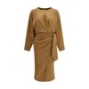 Isabel Marant Étoile Sandrina Long Sleeve Cotton Fleece Dress