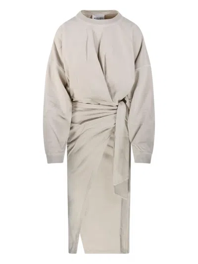 ISABEL MARANT ÉTOILE SANDRINA WRAP MIDI DRESS