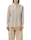 Isabel Marant Étoile Saoli Ruffle-collar Striped Cotton Shirt In Multi