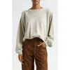 Isabel Marant Étoile Sauria Drop Shoulder Cotton Sweatshirt In Gray