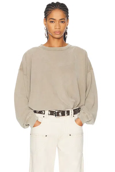 Isabel Marant Étoile Sauria Sweatshirt In Light Khaki