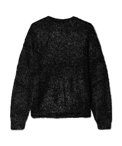 Isabel Marant Étoile Sayers Metallic Tinsel Sweater In Black