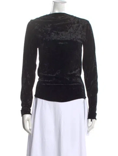 Pre-owned Isabel Marant Étoile Scoop Neck Long Sleeve Top In Black