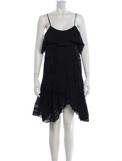 Pre-owned Isabel Marant Étoile Scoop Neck Mini Dress In Black