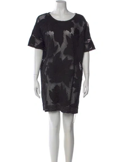 Pre-owned Isabel Marant Étoile Scoop Neck Mini Dress In Black