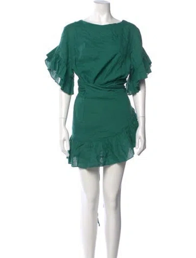 Pre-owned Isabel Marant Étoile Scoop Neck Mini Dress In Green