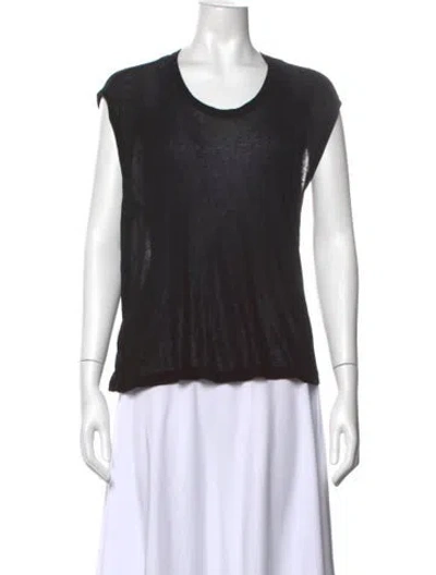 Pre-owned Isabel Marant Étoile Scoop Neck Short Sleeve T-shirt In Black