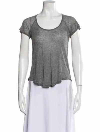 Pre-owned Isabel Marant Étoile Scoop Neck Short Sleeve T-shirt In Gray