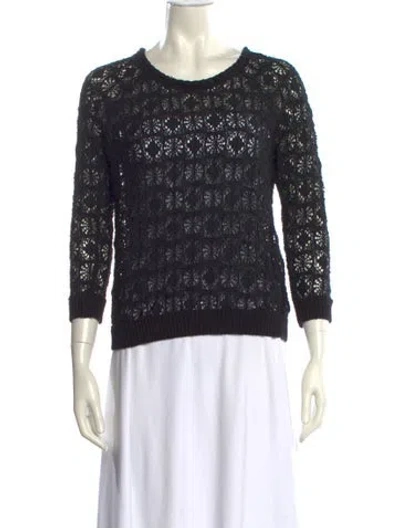 Pre-owned Isabel Marant Étoile Scoop Neck Three-quarter Sleeve Sweatshirt In Black