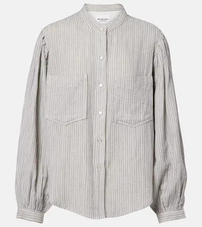 Isabel Marant Étoile Selvia Striped Cotton Shirt In Gray