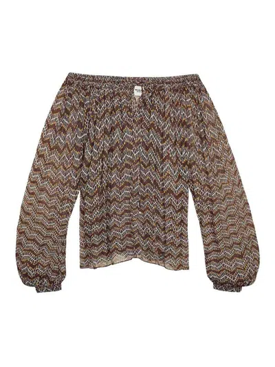 Isabel Marant Étoile Semi-sheer  Print Blouse In Black