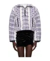 Isabel Marant Étoile Marie Printed Teddy Half-zip Sweater In Multicolor