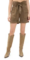 Isabel Marant Étoile Sereni Shorts Khaki In Khaki