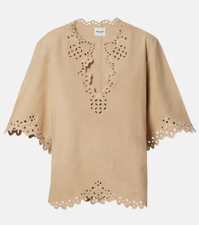 Isabel Marant Étoile Sherazade Long-sleeve Tunic Dress In Neutral