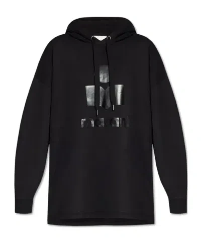 ISABEL MARANT ÉTOILE ISABEL MARANT ÉTOILE LOGO PRINTED DRAWSTRING HOODIE