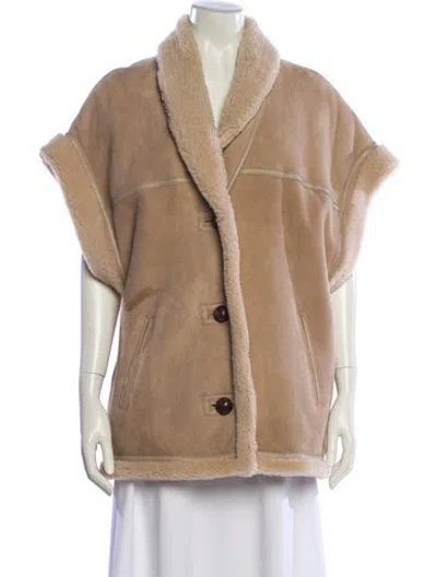 Pre-owned Isabel Marant Étoile Shearling Faux Fur Jacket In Neutral
