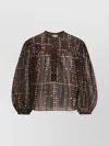 Isabel Marant Étoile Sheer Gypsy Geometric Blouse