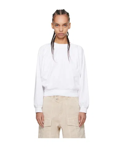 Isabel Marant Étoile Sheila Organic Cotton Sweatshirt In White