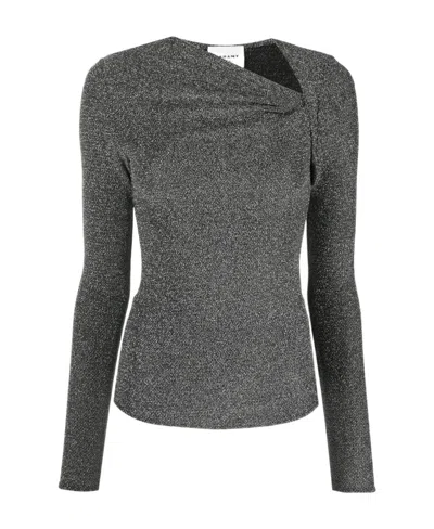 ISABEL MARANT ÉTOILE SHIMMER ASYMMETRIC-NECK TOP