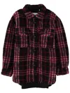 Isabel Marant Étoile Harvely Check Overshirt Jacket Plaid Design In Burgundy