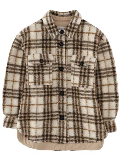 Isabel Marant Étoile Plaid Shirt-style Casual Jacket In Brown