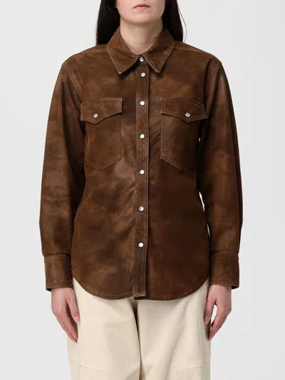 ISABEL MARANT ÉTOILE SHIRT ISABEL MARANT ETOILE WOMAN COLOR BROWN,H28000032