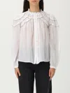 Isabel Marant Étoile Marant Etoile Women Christa Biologic Cotton And Viscose Shirt In White