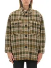 Isabel Marant Étoile Check Pattern Asymmetric Hem Coat In Multicolour