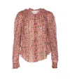 Isabel Marant Étoile Ruffled Collar Printed Long Sleeve Top