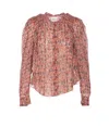 Isabel Marant Étoile Ruffled Collar Printed Long Sleeve Top