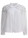 Isabel Marant Étoile Ruffled High-neck Blouse With Elegant Layered Details