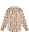 Isabel Marant Étoile Beige Pattern Cotton Shirt In Beige
