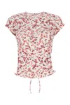 Isabel Marant Étoile Marant Étoile Woman Top Ivory Size 8 Viscose, Elastane In Floral