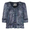 Isabel Marant Étoile Roxini Abstract-print Blouse In Navy