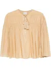Isabel Marant Étoile Axeliana Pintuck-detail Blouse In Sahara