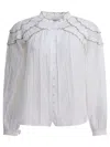 Isabel Marant Étoile Delicate Ruffled White Shirt With Button-down Front In White