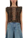 Isabel Marant Étoile Isabel Marant Etoile Cerza Short Printed And Embroidered Cotton Cardigan In Multicolour