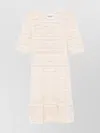 Isabel Marant Étoile Abril Short Openwork Knitted Dress In Pink