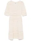 Isabel Marant Étoile Abril Short Openwork Knitted Dress In Nude & Neutrals