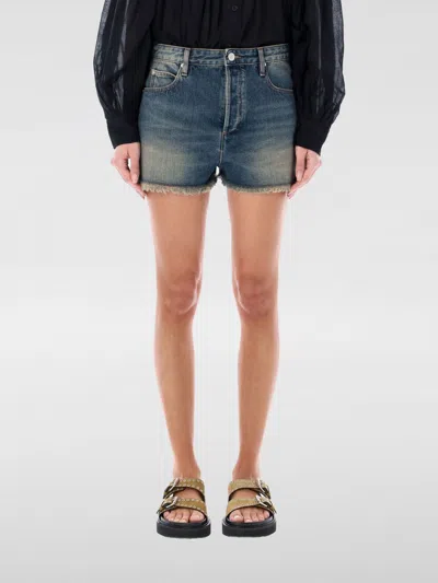 ISABEL MARANT ÉTOILE SHORT ISABEL MARANT ETOILE WOMAN COLOR BLUE,F21398009