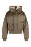 Isabel Marant Étoile Short Quilted Satin Coat Elisa In Green