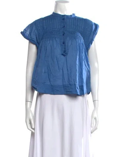 Pre-owned Isabel Marant Étoile Short Sleeve Blouse In Blue