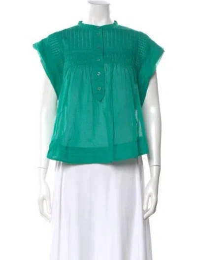 Pre-owned Isabel Marant Étoile Short Sleeve Blouse In Green