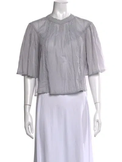 Pre-owned Isabel Marant Étoile Short Sleeve Blouse In Grey