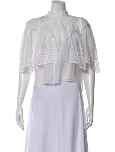 Pre-owned Isabel Marant Étoile Short Sleeve Blouse In White