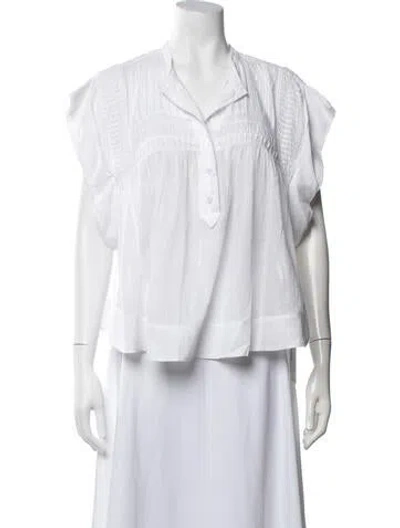 Pre-owned Isabel Marant Étoile Short Sleeve Blouse In White