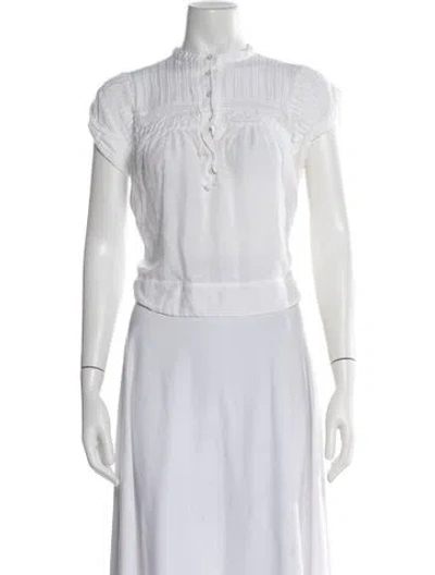 Pre-owned Isabel Marant Étoile Short Sleeve Blouse In White