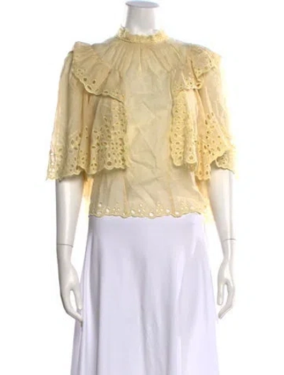 Pre-owned Isabel Marant Étoile Short Sleeve Blouse In Yellow